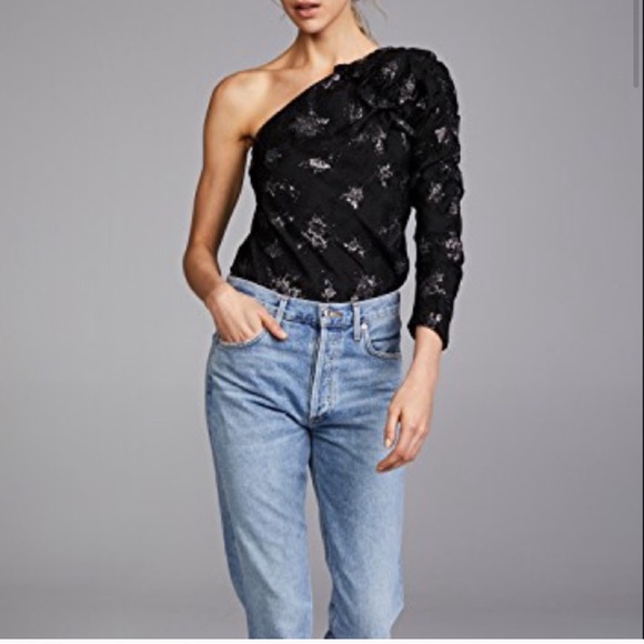 Rebecca Taylor silk one shoulder blouse - Picture 5 of 6